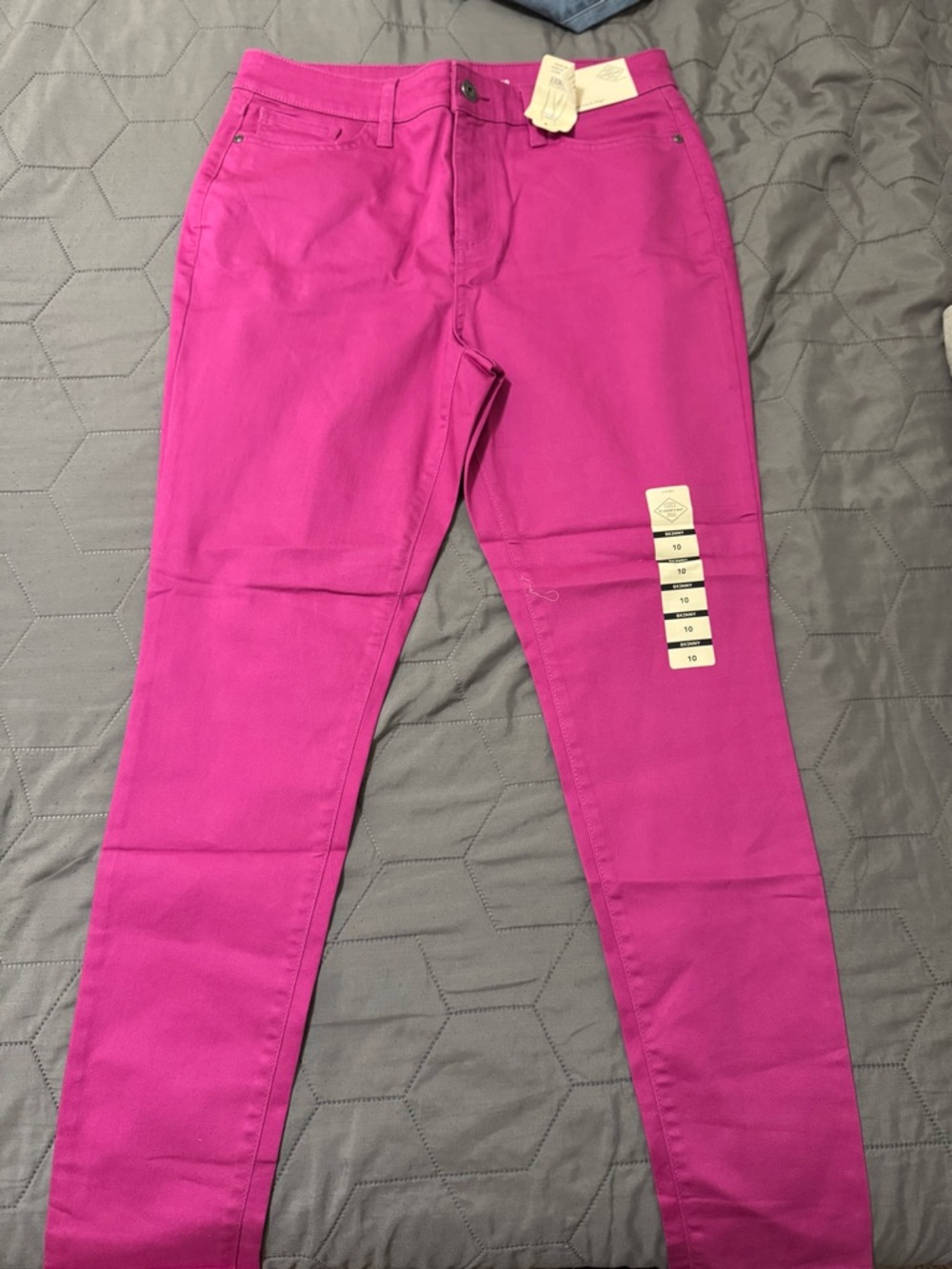St. John's Bay Girls' Bright Fuchsia Skinny Jeans